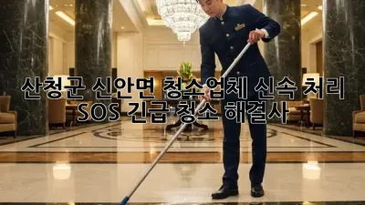 ✨산청군 신안면 청소업체 신속 처리 SOS!🏠 긴급 청소 해결사!